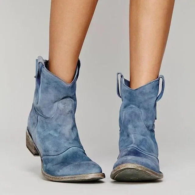 Montleigh | Women’s Western Ankle Boots – Leather Look Design