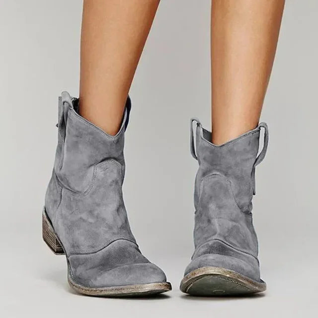 Montleigh | Women’s Western Ankle Boots – Leather Look Design