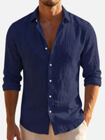 Men’s Linen Look Summer Shirt – Relaxed Fit Button-Up