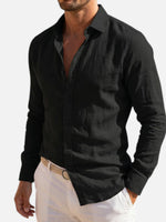 Men’s Linen Look Summer Shirt – Relaxed Fit Button-Up