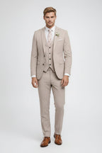 Men’s 3 Piece Formal Slim Fit Suit Set - Craw Leigh