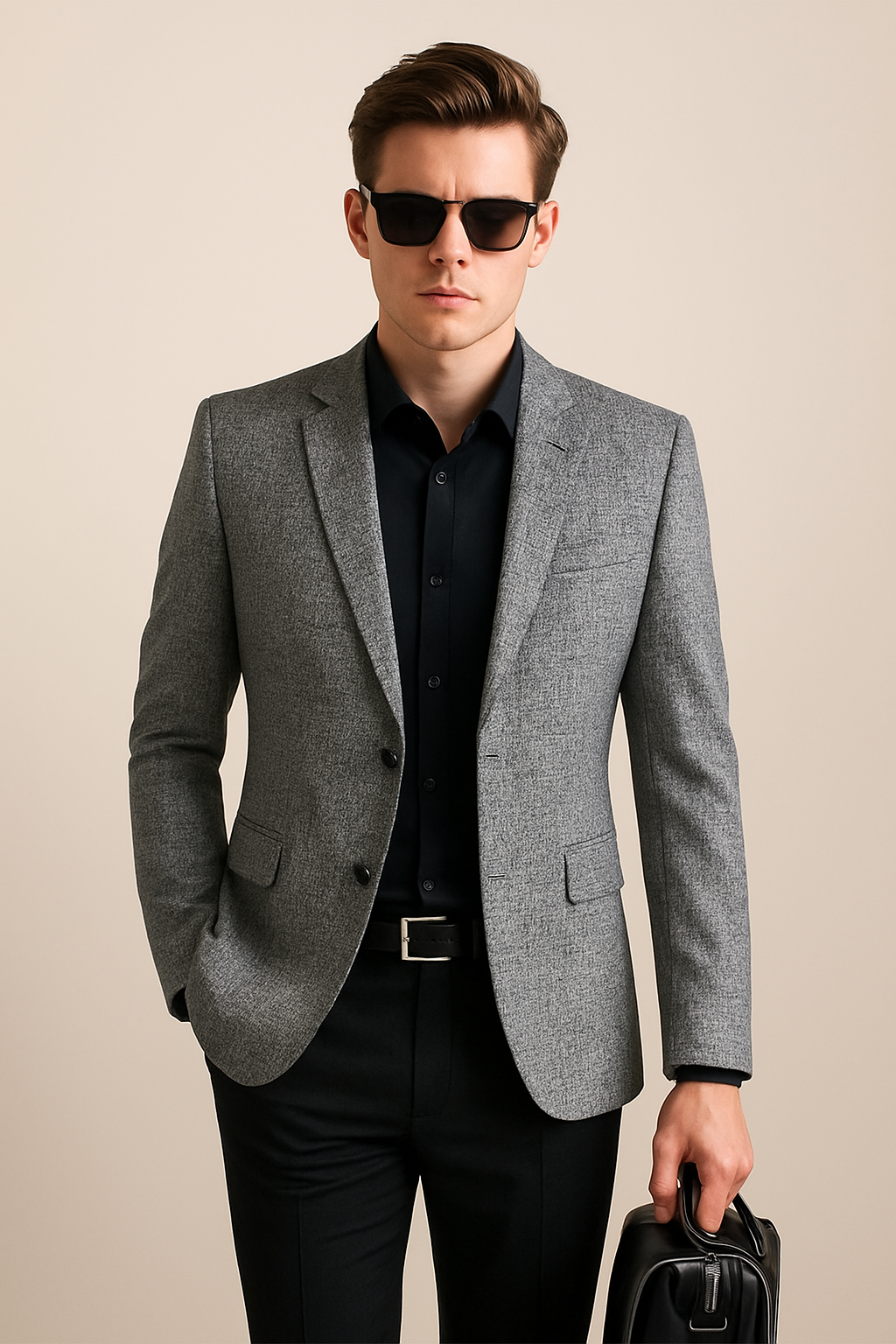 Men’s Slim Fit Tailored Blazer – Smart-Casual Structured Jacket