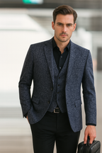 Men’s Slim Fit Tailored Blazer – Smart-Casual Structured Jacket
