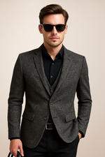 Men’s Slim Fit Tailored Blazer – Smart-Casual Structured Jacket