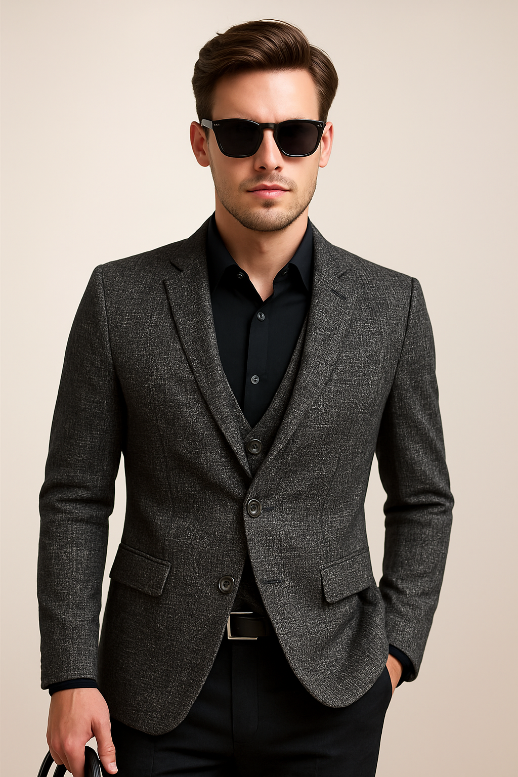 Men’s Slim Fit Tailored Blazer – Smart-Casual Structured Jacket