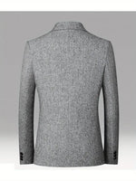 Men’s Slim Fit Tailored Blazer – Smart-Casual Structured Jacket