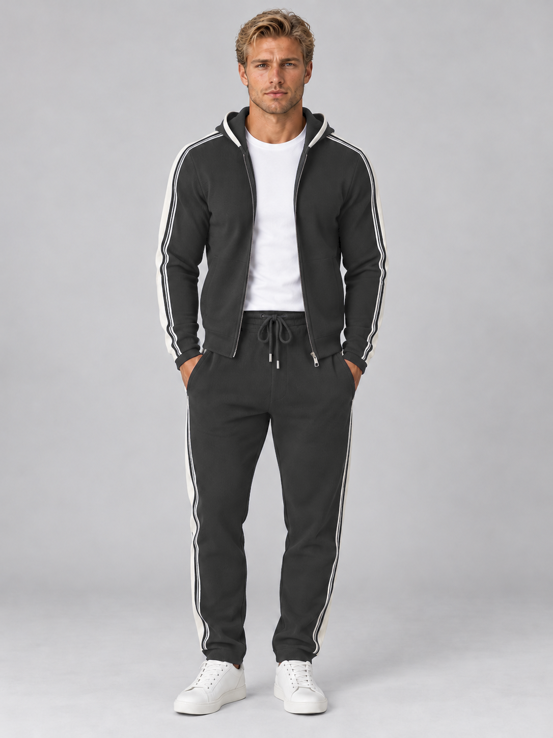 Men’s Wool Knitted Tracksuit Set