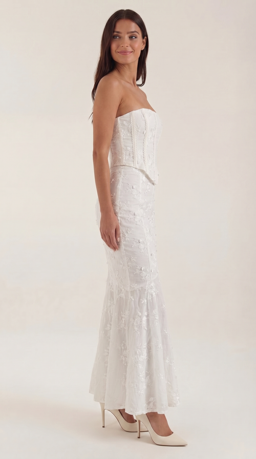 Anastasia Corset Lace Maxi Dress