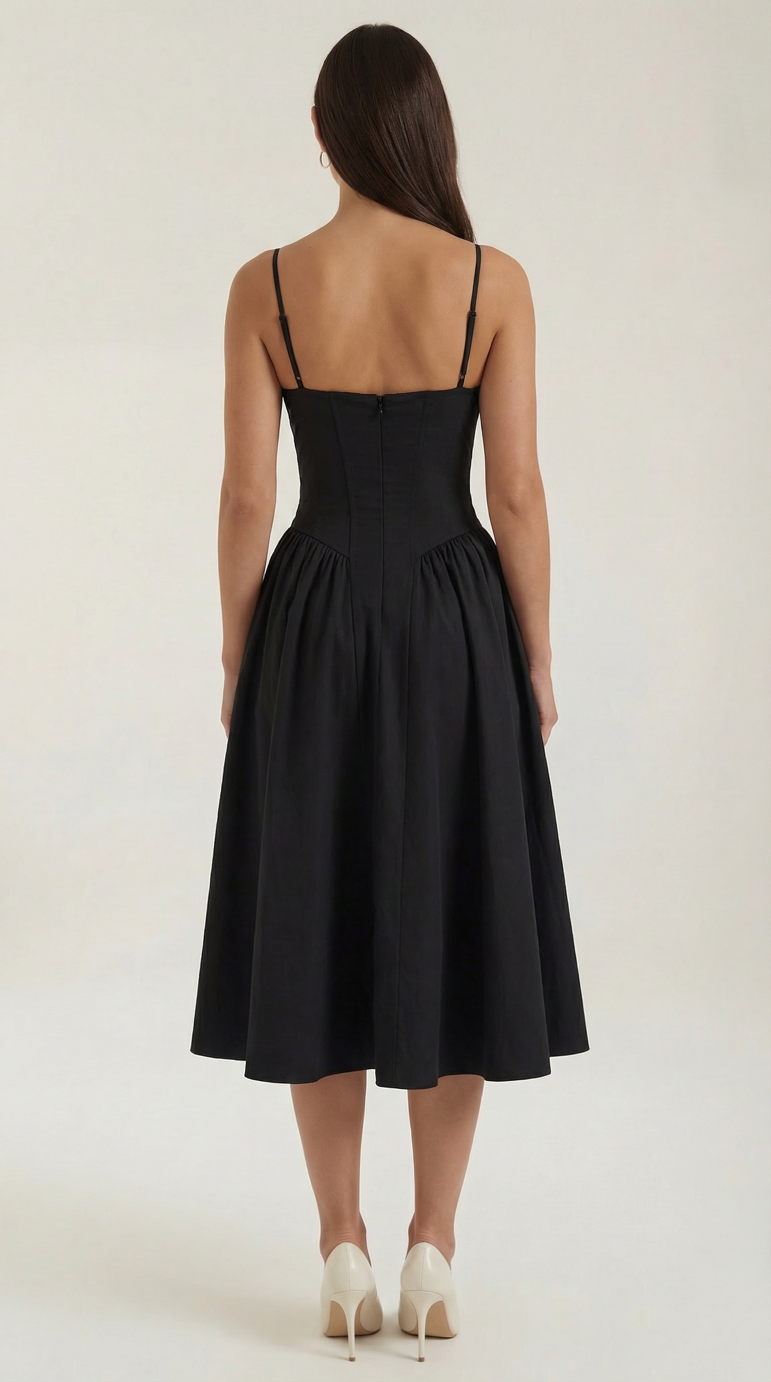 Montleigh | Women’s Floral Corset Midi Dress – Elegant Silhouette