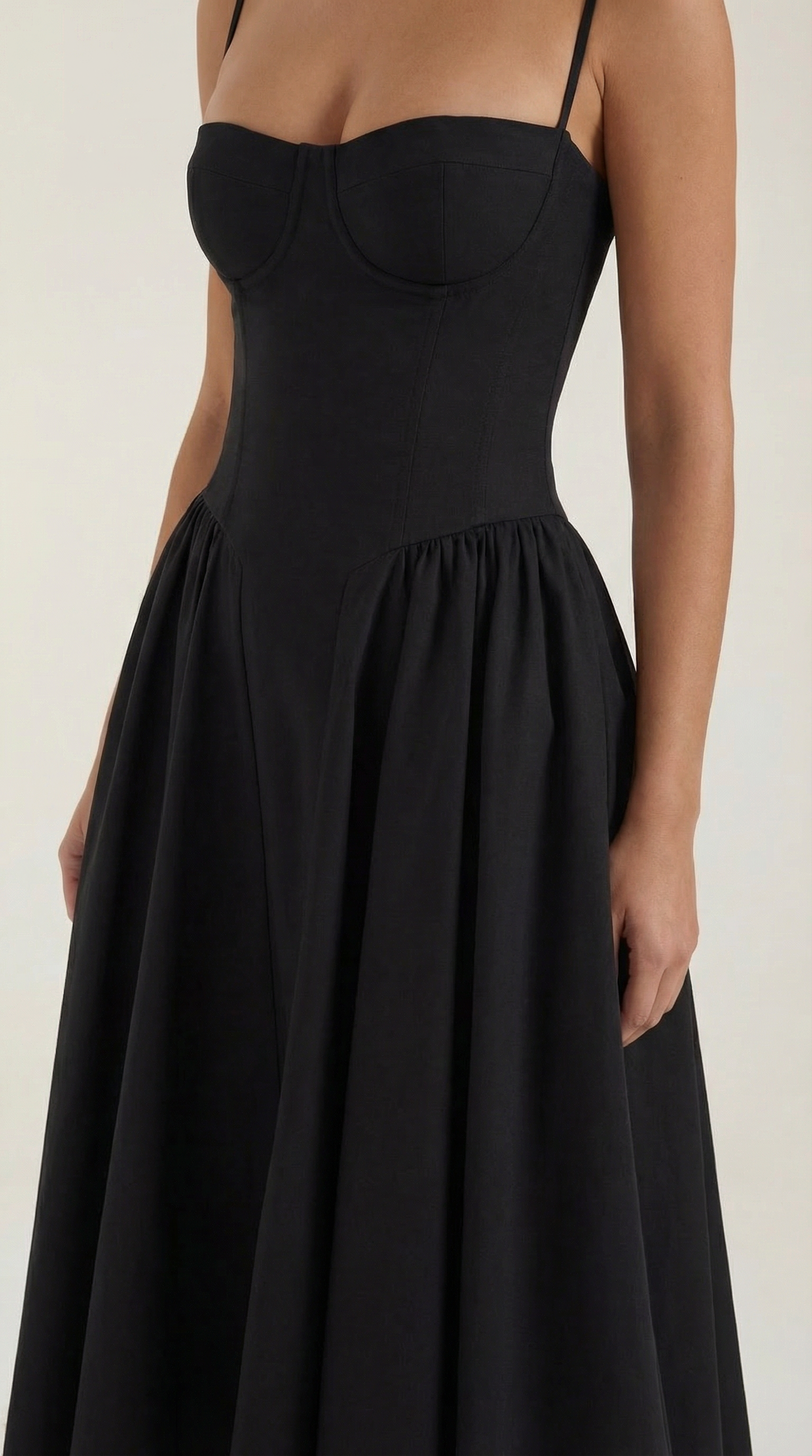 Montleigh | Women’s Floral Corset Midi Dress – Elegant Silhouette
