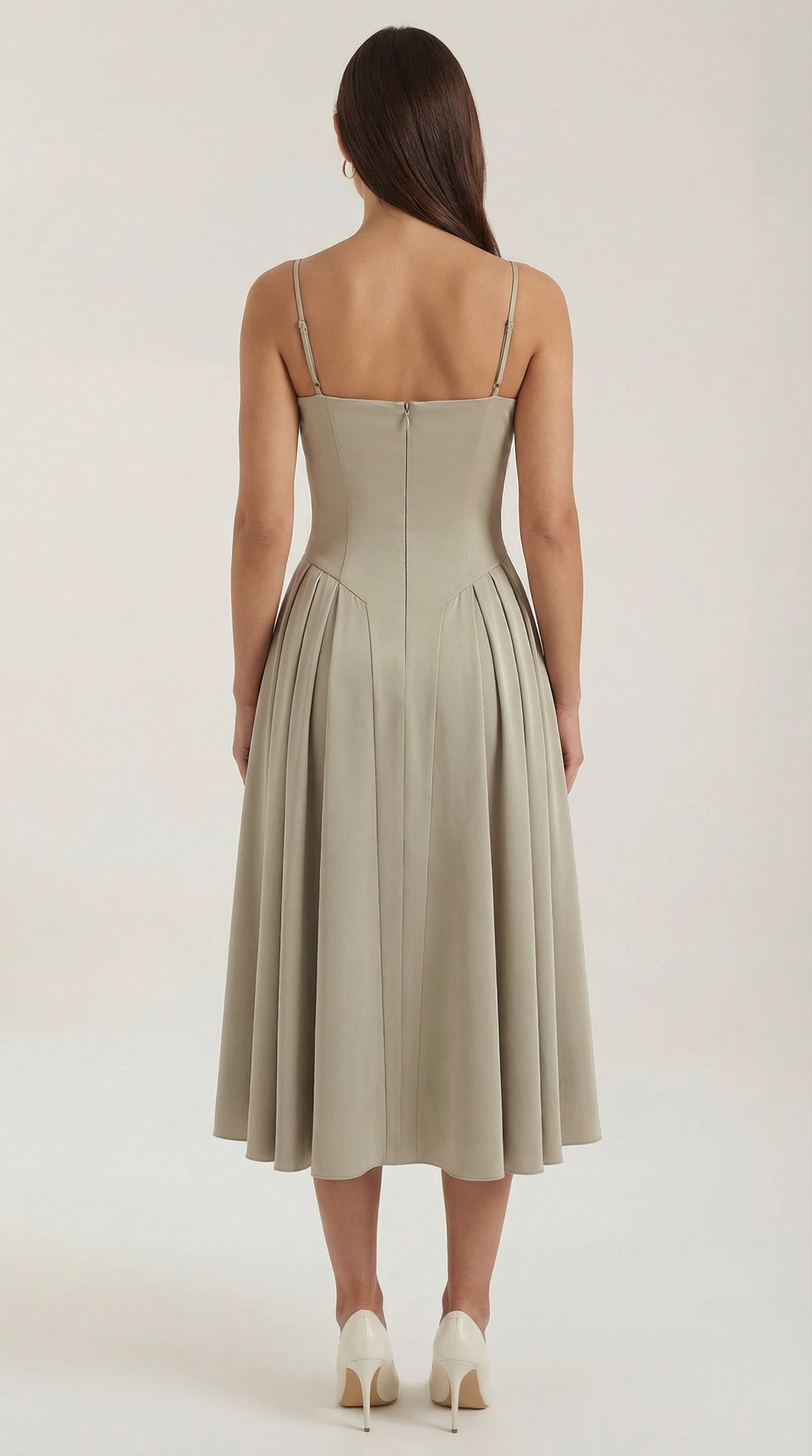 Montleigh | Women’s Floral Corset Midi Dress – Elegant Silhouette