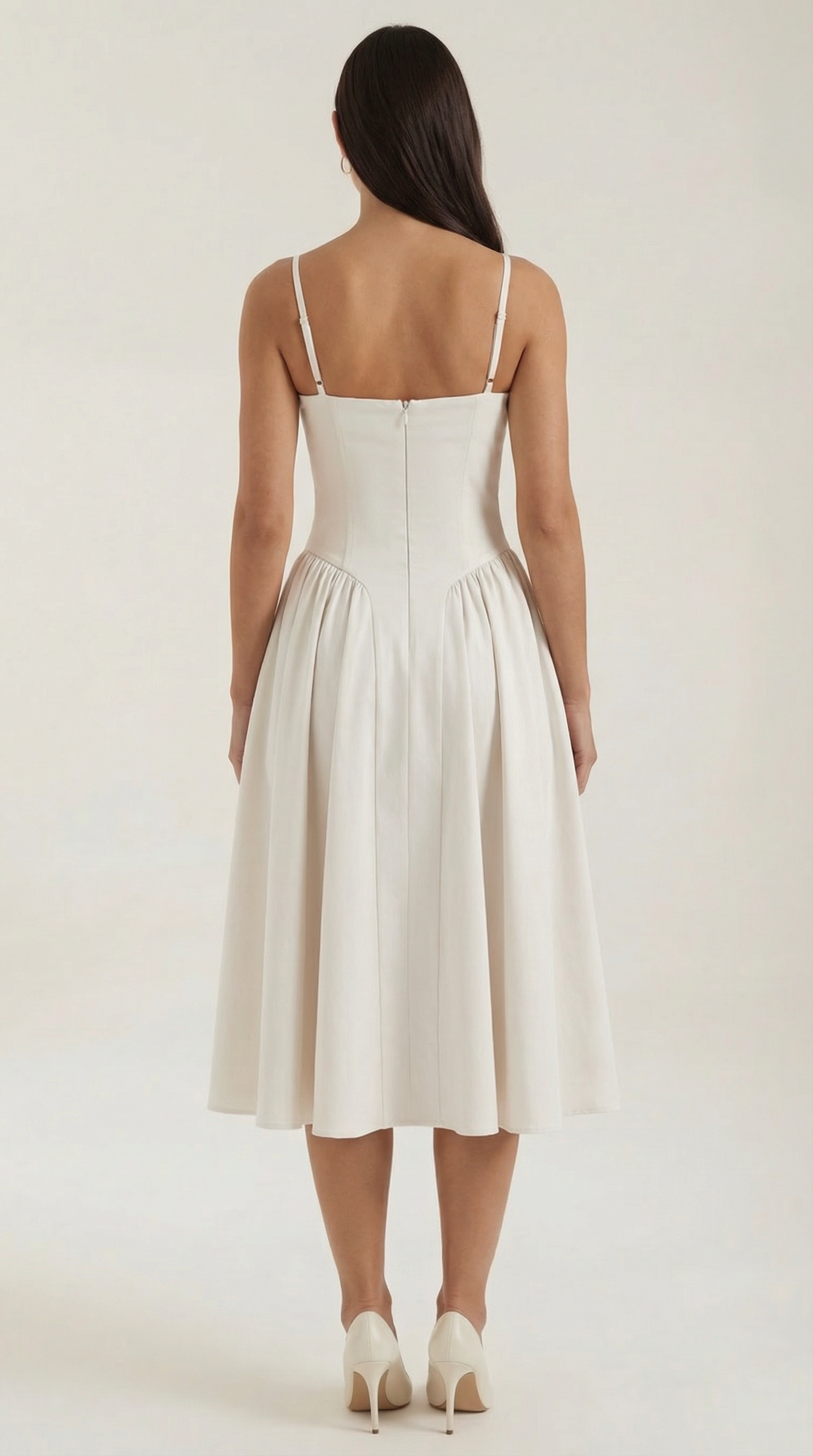 Montleigh | Women’s Floral Corset Midi Dress – Elegant Silhouette