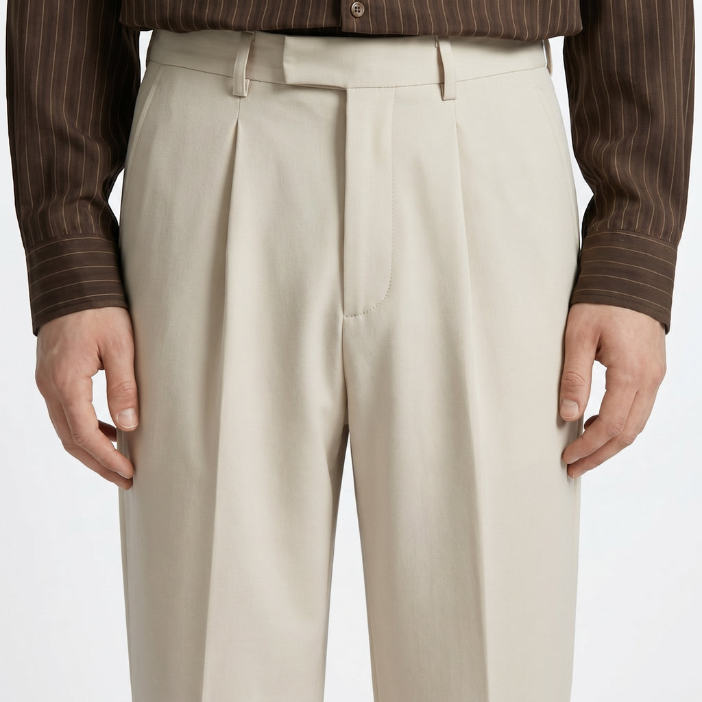 Men’s Straight-Leg Suit Trousers – Tailored Fit