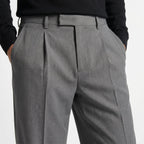 Men’s Straight-Leg Suit Trousers – Tailored Fit