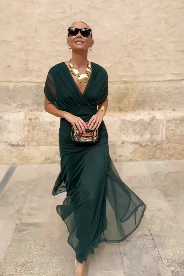 gradient pleated maxi dress Pleated Gradient Cutout Maxi Dress|Beach Tropical Vacation Dresses
