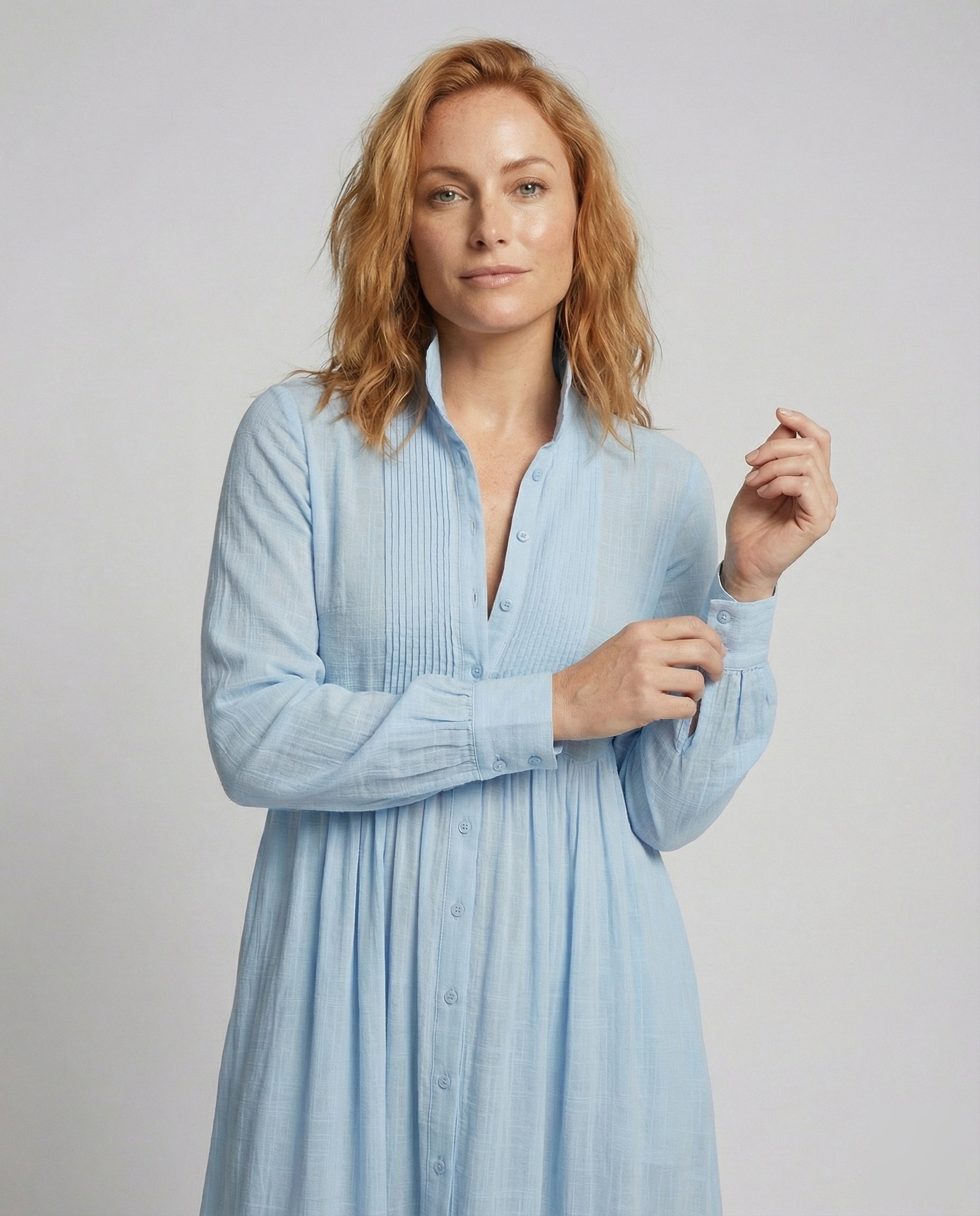 flowy shirt dress women Women's Lightweight Button Front Maxi Shirt Dress Relaxed Flowy Silh Montleigh