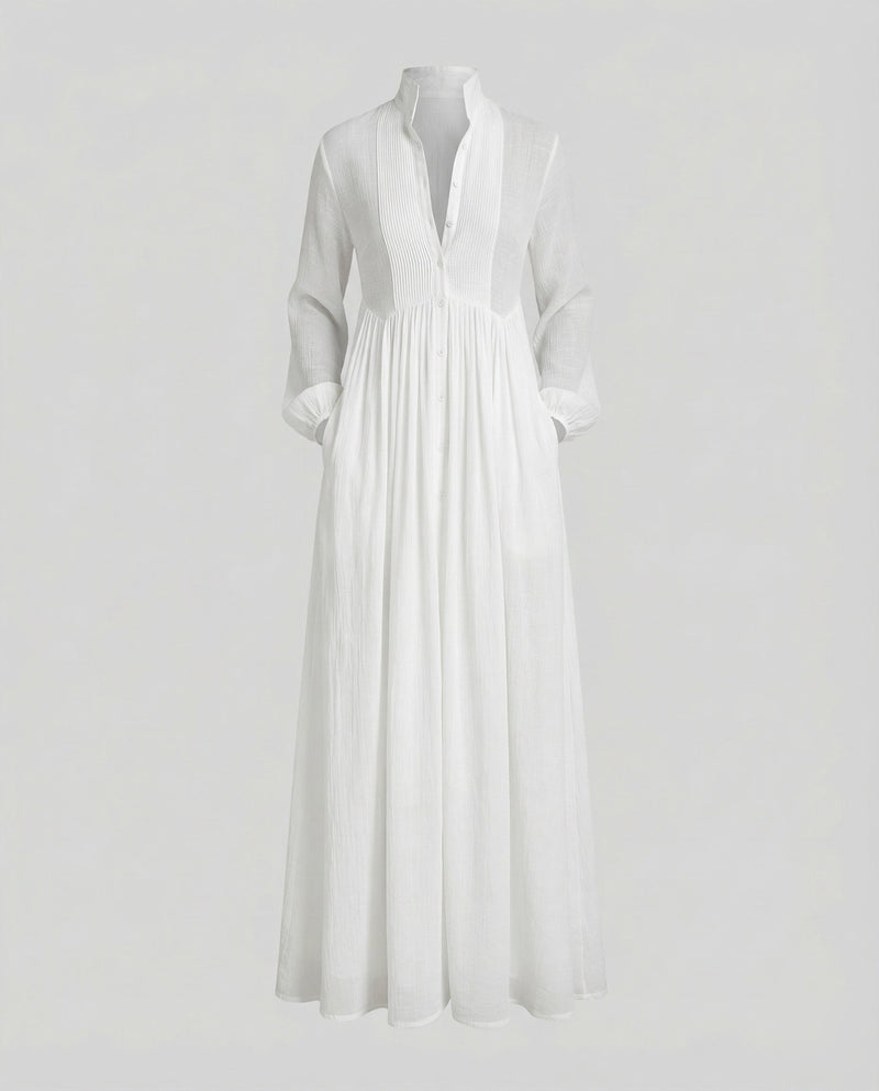 Women’s Lightweight Button Front Maxi Shirt Dress – Relaxed Flowy Silhouette