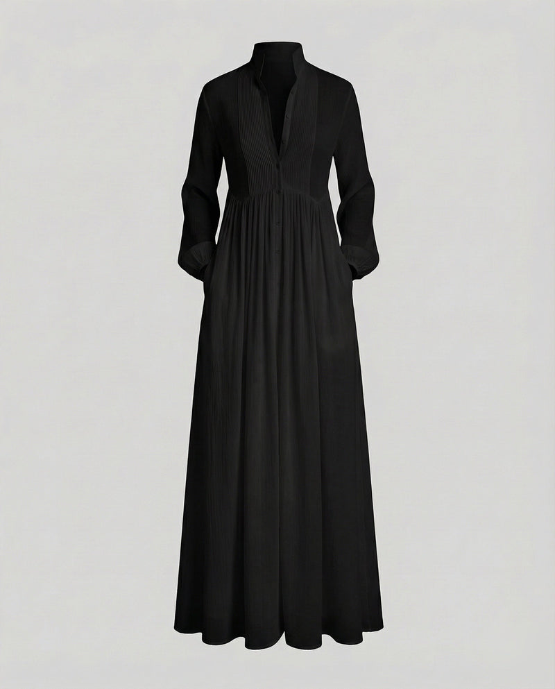 Women’s Lightweight Button Front Maxi Shirt Dress – Relaxed Flowy Silhouette
